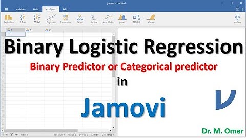 Binary logistic regression with binary or categorical predictor in JAMOVI