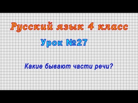 Русский язык 4 класс (Урок№27 - Какие бывают части речи?)