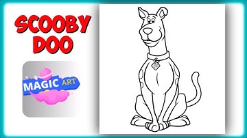How to Draw SCOOBY-DOO Step by Step | Easy Cartoon Drawing Tutorial for Kids | Magic Art