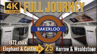 Full Journey London Underground Bakerloo Line: Elephant & Castle - Harrow & Wealdstone (2026)