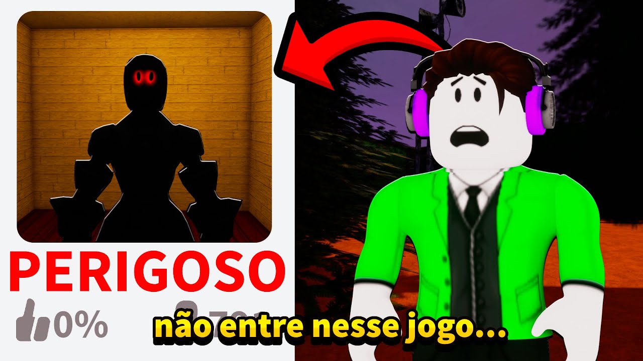 JOGUEI JOGOS PERIGOSOS DO ROBLOX E 