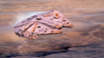 I made the Millennium Falcon in Blender and Photoshop - Timelapse