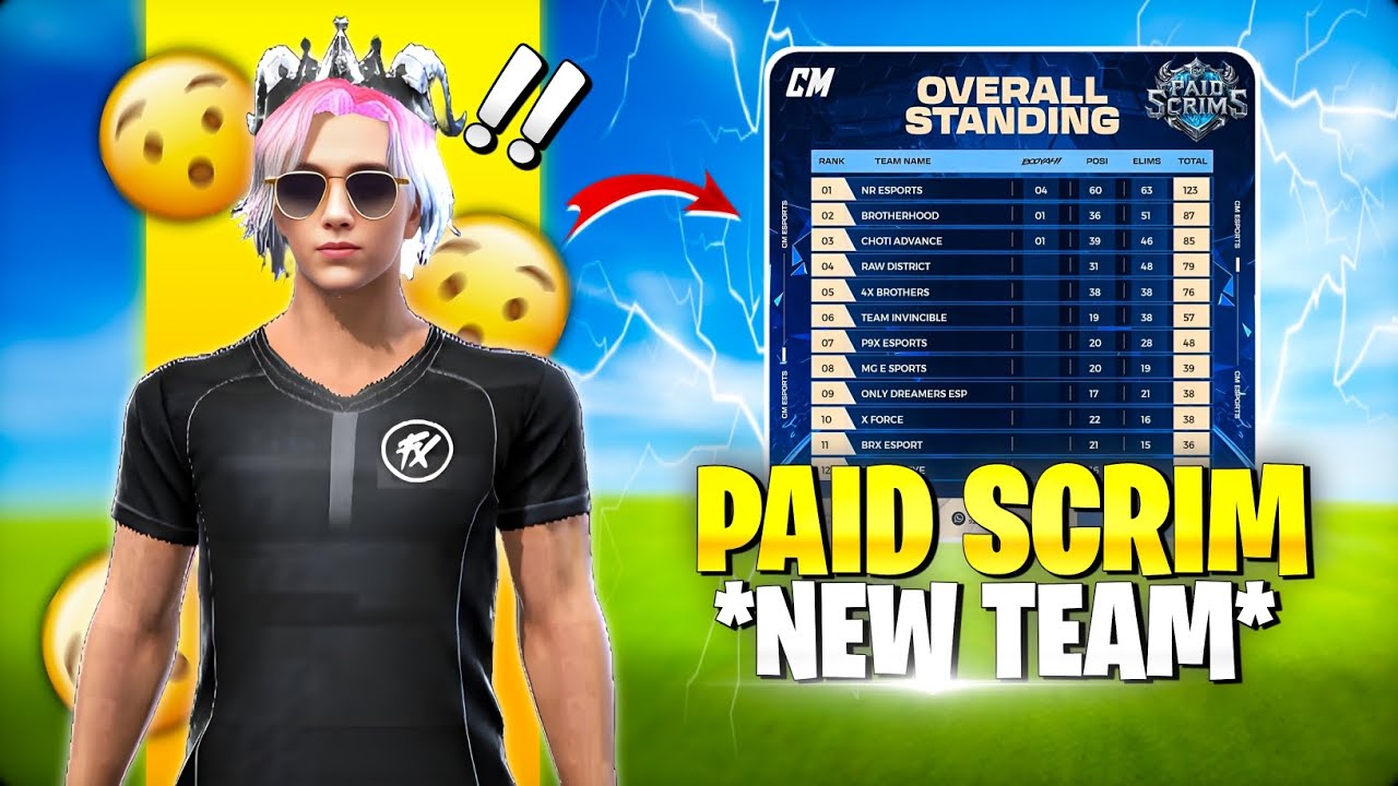 Playing Paid Scrim With New Team 🔥🏆 Trying Table Top 🚀 | Gareena Free Fire Esp 