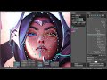 Irelia Animated Illustration - League of Legends - Timelapse Fanart