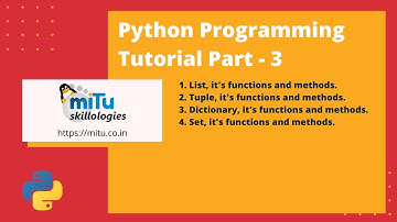 Python Programming Tutorial Part 3 : Data Structures (List, Tuple, Set, Dictionary)