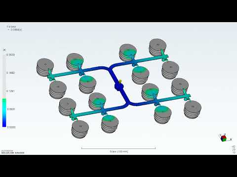 Моделирование пролива материала в пресс-форме - пробка пыж 28