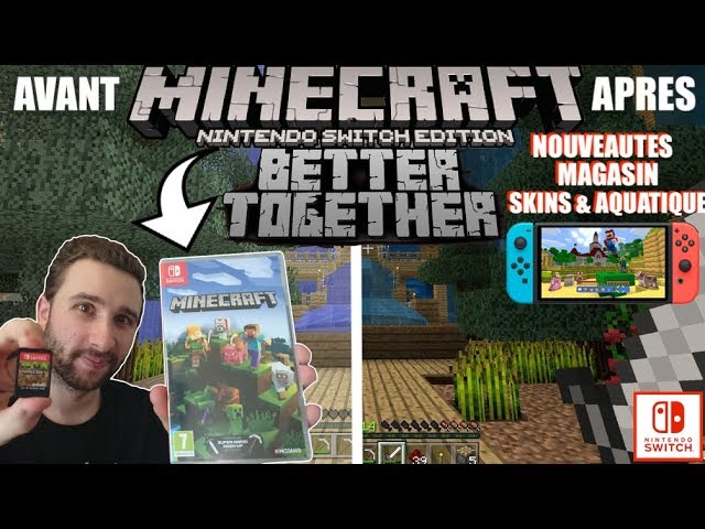 LE NOUVEAU MINECRAFT SWITCH EST ENFIN LA !! TOUTES LES NOUVEAUTES, SKINS &  AQUATIQUE ! 