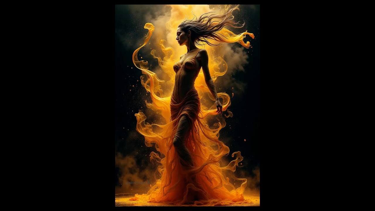 Sunshine Dance in Orange Smoke 🌞🔥 | AI-Generated Beauty in Motion!| #AIOdyssey.X