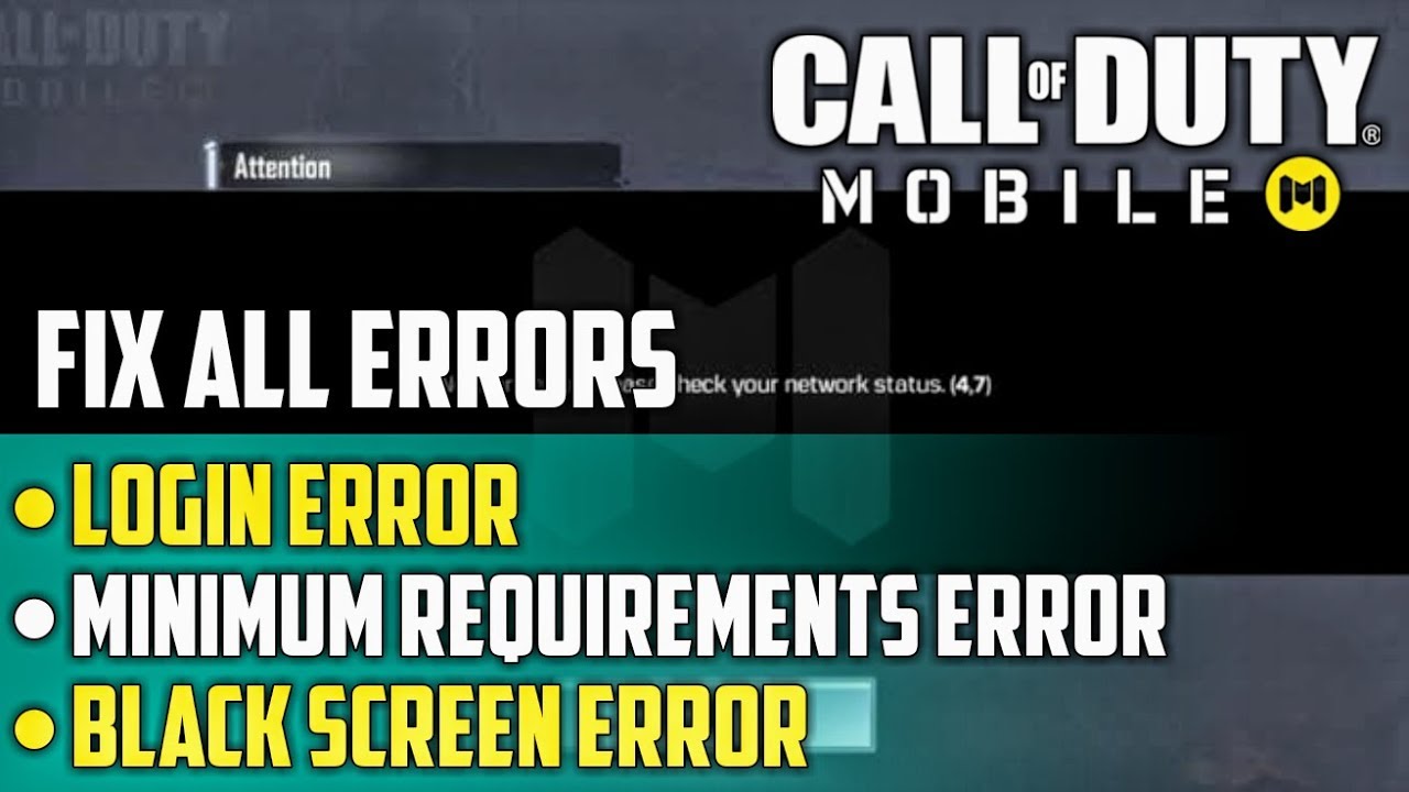 Call of Duty Mobile Fix All Errors | 100% Working All ... - 