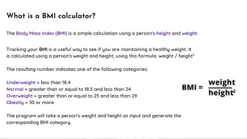 How to make a BMI Calculator | Python Projects