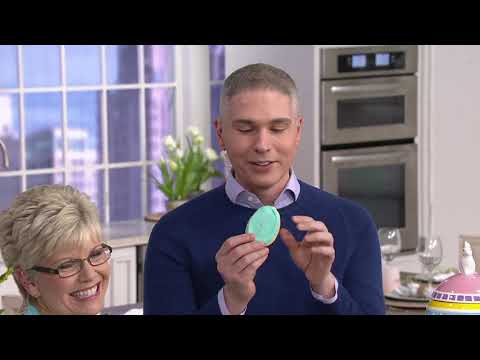 Cheryl's Easter Egg & Bunny Cookie Jar with 12 Cookies on QVC