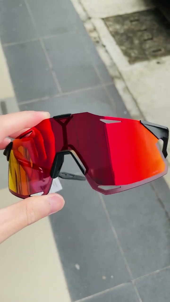 アクセサリー 100% HYPERCRAFT Matte Black HiPER Red 100% Hypercraft Matte Black / HiPER Red Multilayer Mirror