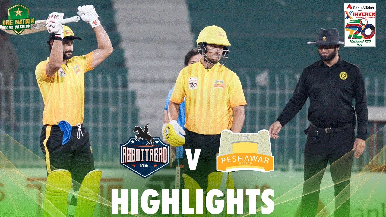 Full Highlights | Abbottabad vs Peshawar | Match 37 | National T20 Cup 2025 | PCB | M2L1A