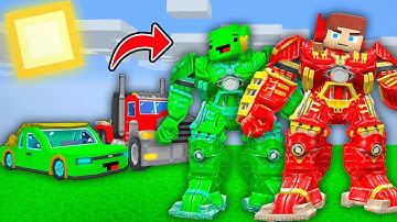 JJ and Mikey BECOME HULKBUSTERS - Maizen Minecraft Animation