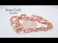 Costume jewellery rose gold locket by absolute jewellery