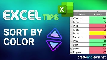 Excel Tips - How to Sort by Color in Microsoft Excel