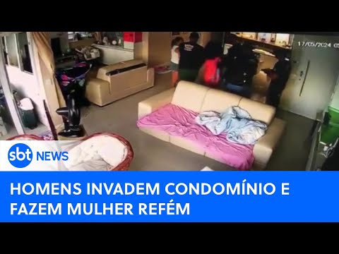 Video homens-disfarcados-de-policiais-invadem-condominio-e-fazem-empregada-refem-sbt-newsna-tv-20-05-24