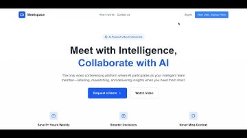 MeetSpace Demo -  The Future of Video Conferencing, with AI as an Active Participant 🤖