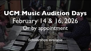 2026 UCM Music Scholarship Audition Days
