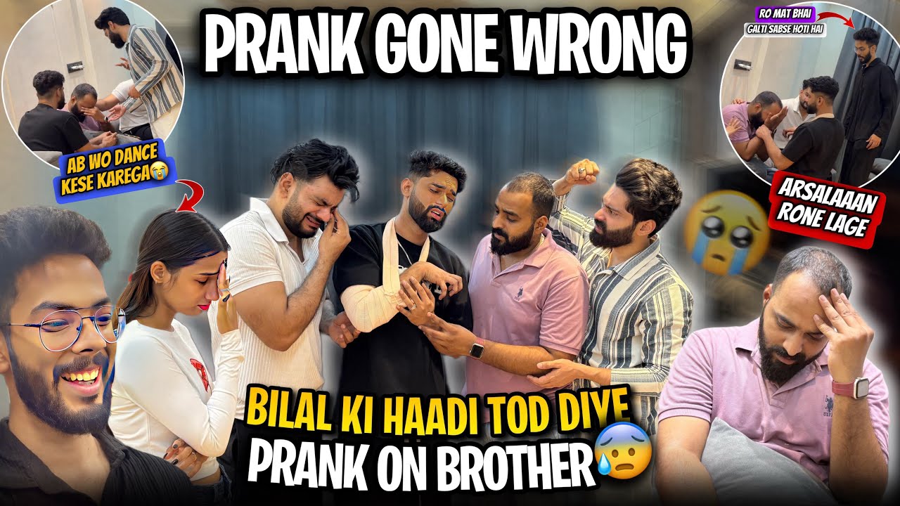 Bilal Ki Haadi Tod Diye😭Prank On Brother| Arsalaan Rone Lage|Dance Nahi Kar Payga Bilal| AALTU FALTU