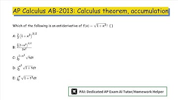 2013 AP Calculus AB: The Fundamental Theorem of Calculus and Accumulation Functions