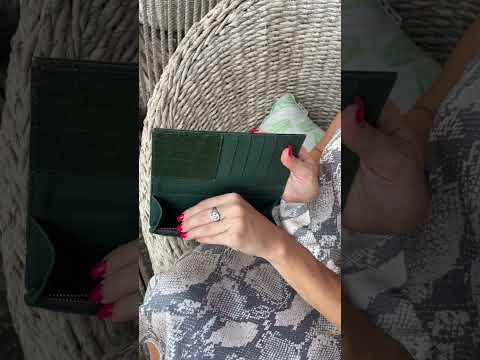 Видео: Кошелек из кожи крокодила WA-182