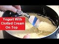Homemade Thick Yogurt With Clotted Cream on Top/ زبادي مع قشطة متخثرة  في الأعلى #Recipe337CFF