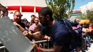 Kyrie Irving Greets The Fans At Mini-Camp Kyrie Irving Greets The Fans At Mini-Camp