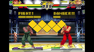 Capcom vs. SNK 2 - King/Guile/Evil Ryu v Morrigan/Ken/Sakura