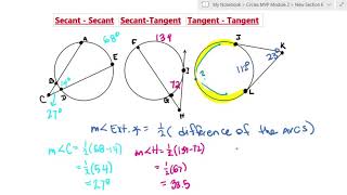 Exterior Angles of Circles