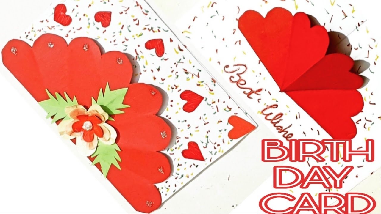 HOW TO MAKE HANDMADE BIRTHDAY CARD/DIY HANDMADE BIRTHDAY CARD - YouTube