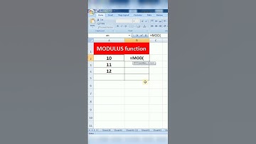 MODULUS in Excel 🔥 Part 91 #shorts #ytshorts #excel