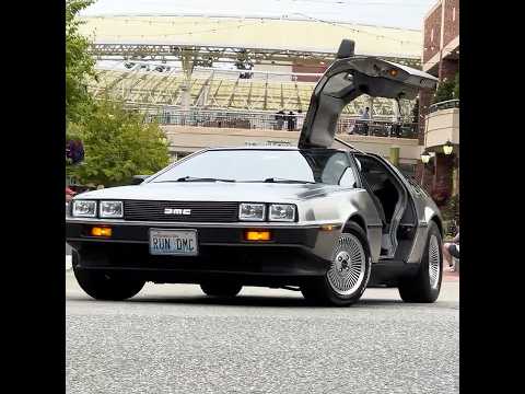 DeLorean DMCs Exit the Car Show in Style — Iconic Doors Open! #shortvideo #shorts