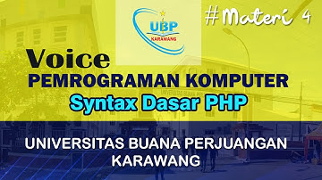 Pengantar Pemrograman PHP (Syntax PHP)