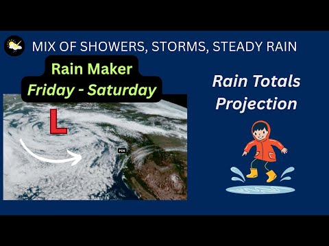 Friday, Saturday Rain Track, T-Storm Chance