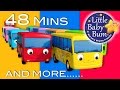 Ten Little Buses | Part 2 | Plus Lots More Nursery Rhymes | 48 Mins Compilation from LittleBabyBum!