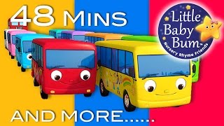 Ten Little Buses | 50min of LittleBabyBum - Nursery Rhymes for Babies! ABCs and 123s