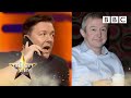 X  Factor Celebrity Spat! Ricky Gervais PRANKS Louis Walsh! | The Graham Norton Show - BBC