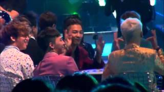 [Fancam] MAMA 2015 BIGBANG reaction to iKON Rhythm Ta
