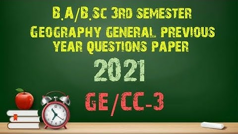 B.A/B.Sc 3rd sem geography general previous year question paper #Calcutta #university #1_2_learn
