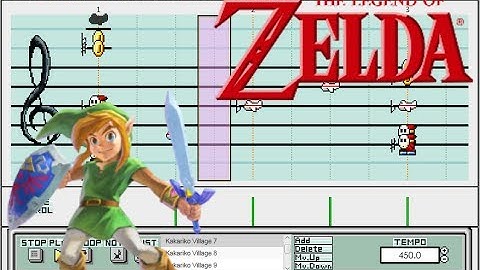 Super Mario Paint: Kakariko Village - A Link Between Worlds