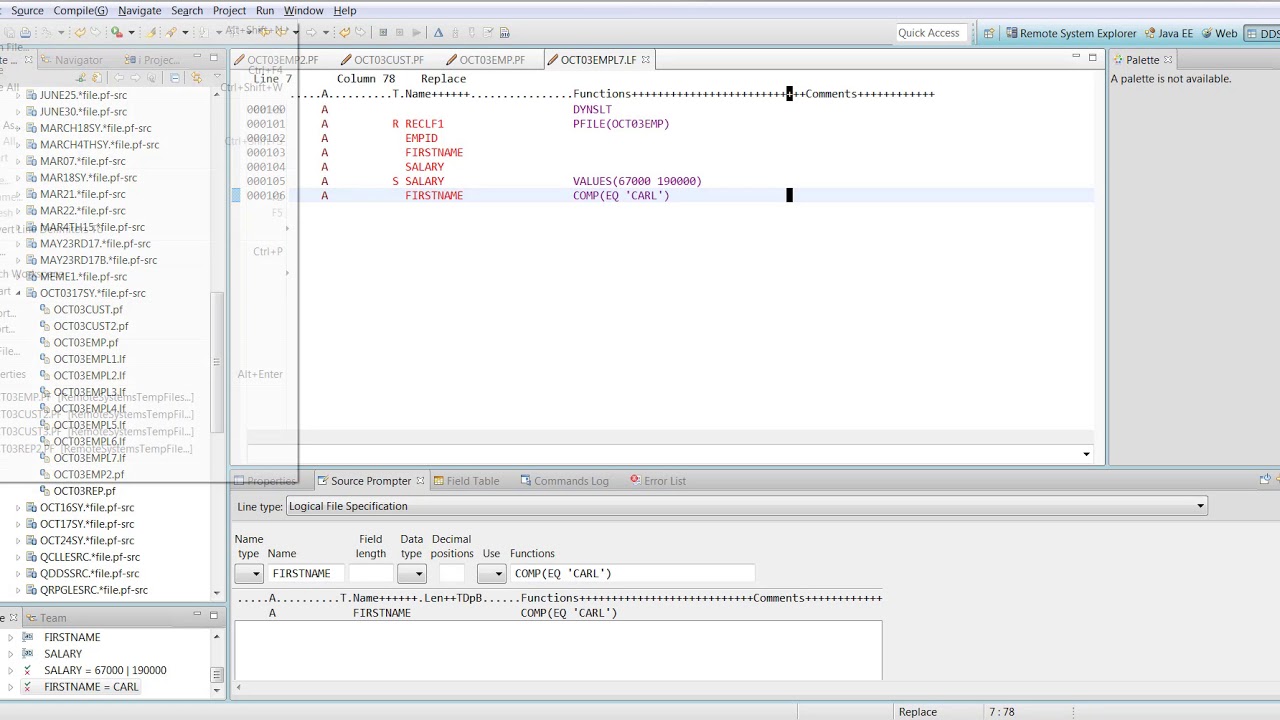 Logical Files and Select with AND - YouTube