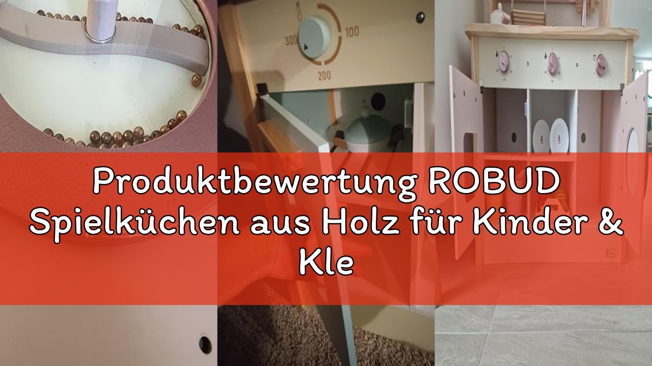 Produktbewertung ROBUD Spielküchen aus Holz für Kinder & Kleinkinder, Puppenküche Zubehör mit Mikrow
