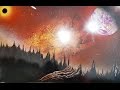 Red galaxy spray paint art hyperlapse video