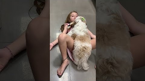 Marina brincando com Duquesa