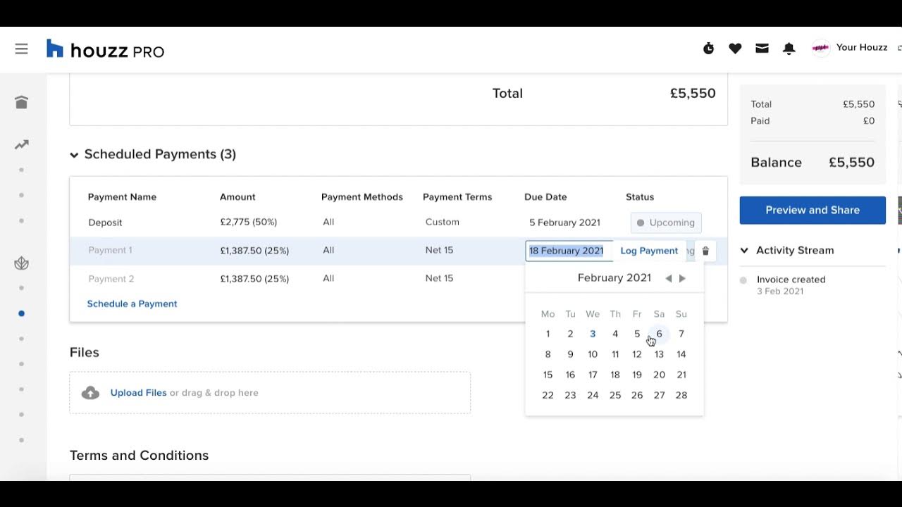 Houzz Pro Invoicing and Payment Scheduler (Build) YouTube