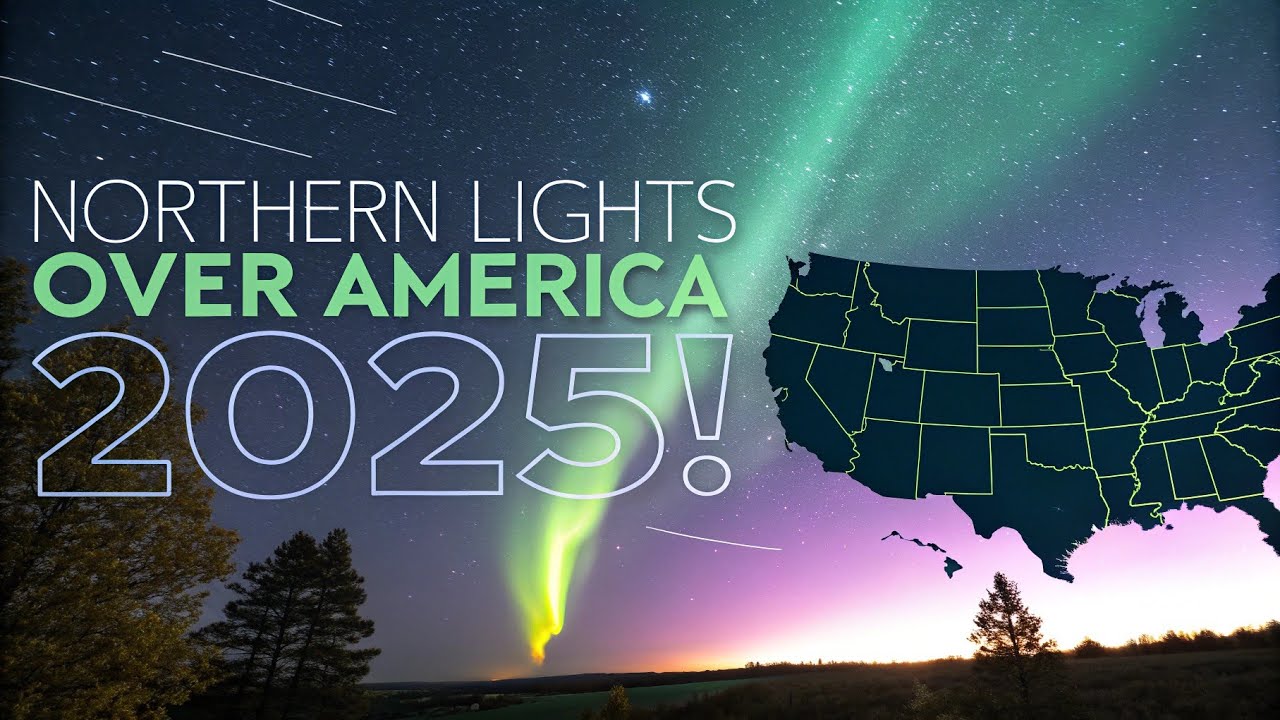 🌌 Небо Америки становится электрическим! Северное сияние 2025: объяснение | Новости о солнечных б...