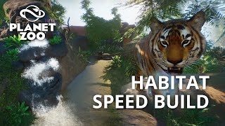 Planet Zoo | Bengal Tiger Habitat with Waterfall Speed Build