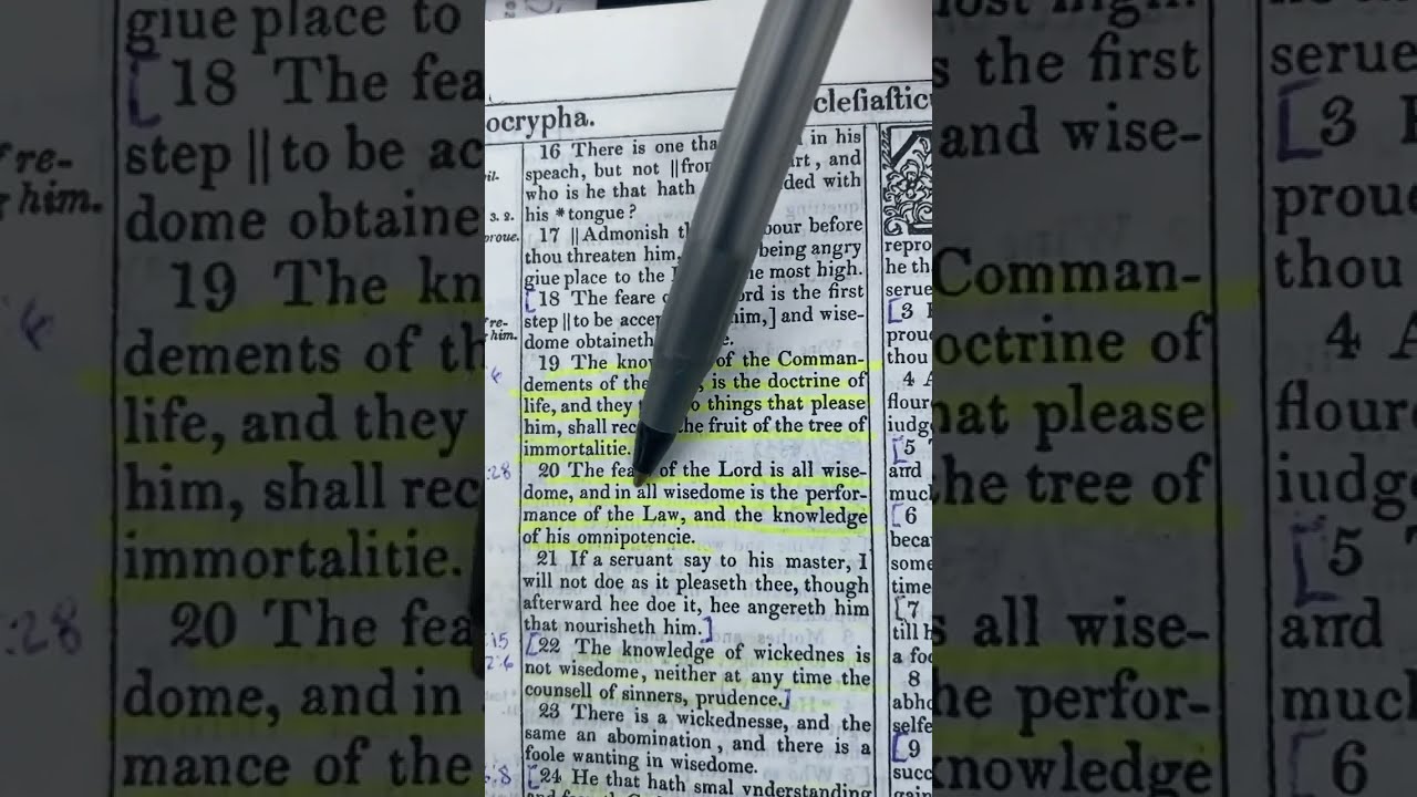 What Is Omnipotency Ecclesiasticus 19 20