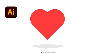 Heart tutorial in adobe illustrator -2020شرح طريقة رسم قلب ببرنامج الاليستريتور